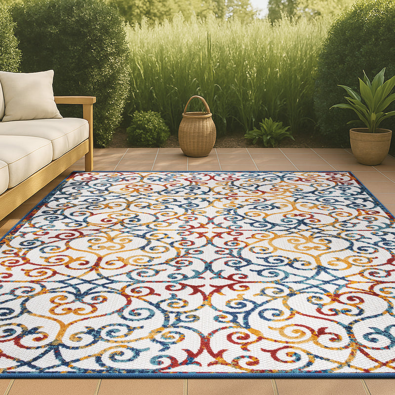 Atrani Scroll Trellis Indoor/outdoor Area Rug