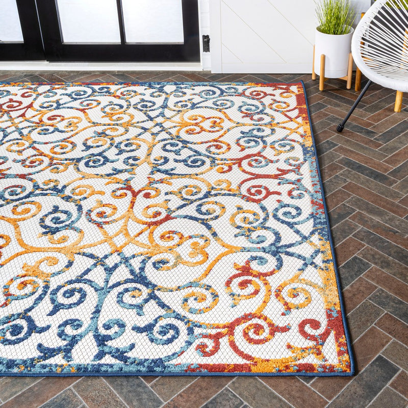 Atrani Scroll Trellis Indoor/outdoor Area Rug