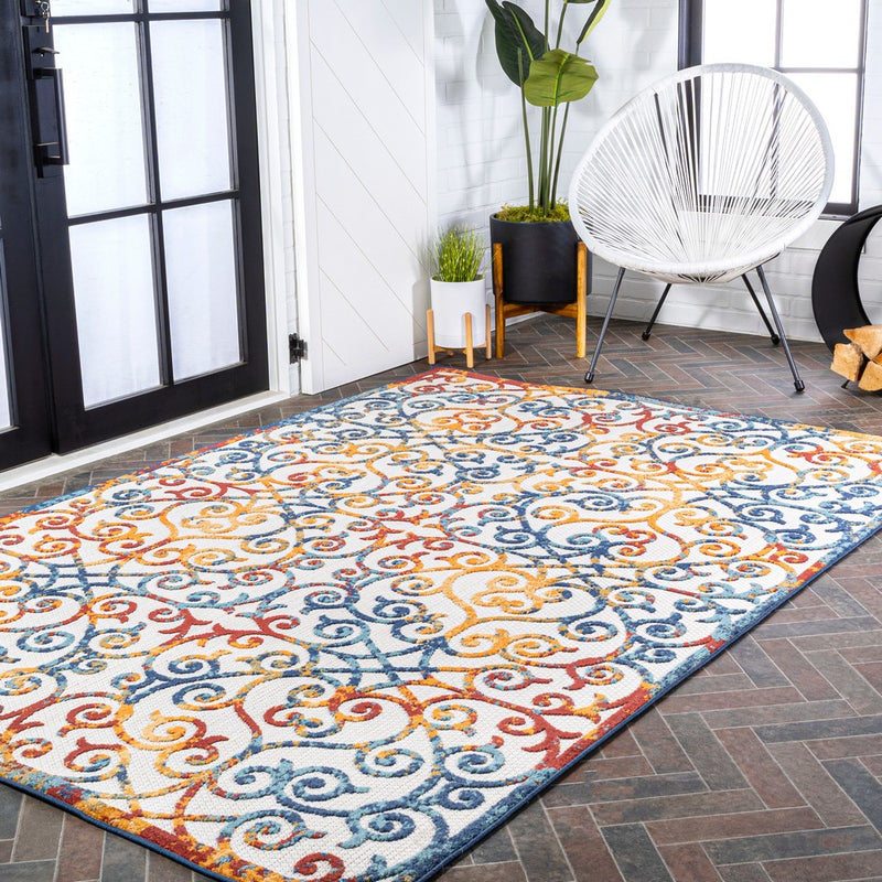 Atrani Scroll Trellis Indoor/outdoor Area Rug