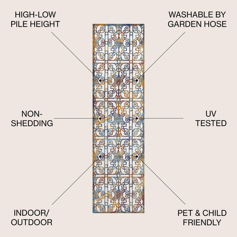 Cetara Ornate Trellis Indoor/outdoor Area Rug