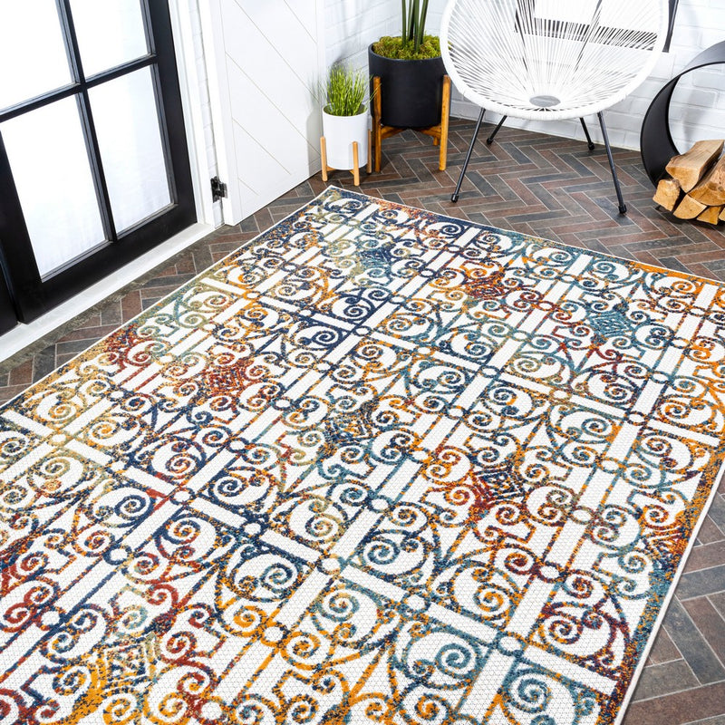 Cetara Ornate Trellis Indoor/outdoor Area Rug