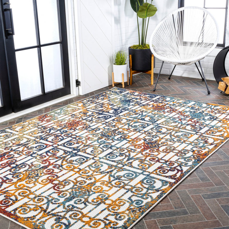Cetara Ornate Trellis Indoor/outdoor Area Rug