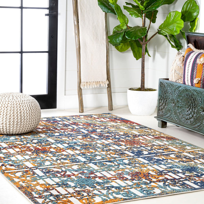Cetara Ornate Trellis Indoor/outdoor Area Rug