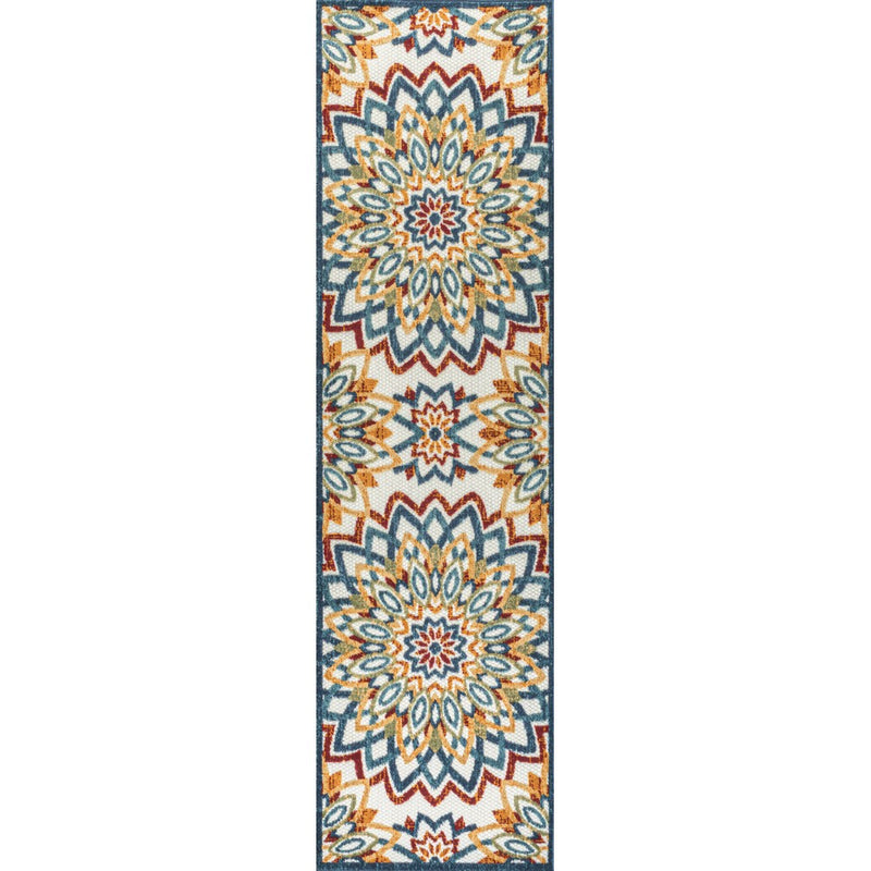 Flora Abstract Bold Mandala High-low Indoor/outdoor Area Rug