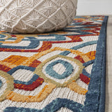 Flora Abstract Bold Mandala High-low Indoor/outdoor Area Rug