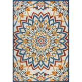 Flora Abstract Bold Mandala High-low Indoor/outdoor Area Rug