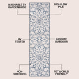 Flora Abstract Bold Mandala High-low Indoor/outdoor Area Rug