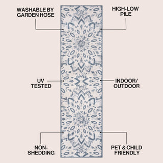 Flora Abstract Bold Mandala High-low Indoor/outdoor Area Rug