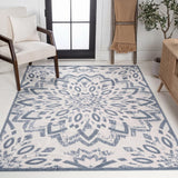 Flora Abstract Bold Mandala High-low Indoor/outdoor Area Rug