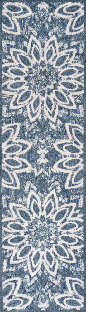 Flora Abstract Bold Mandala High-low Indoor/outdoor Area Rug