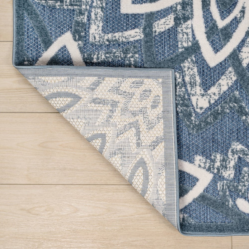 Flora Abstract Bold Mandala High-low Indoor/outdoor Area Rug