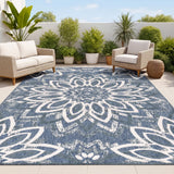 Flora Abstract Bold Mandala High-low Indoor/outdoor Area Rug