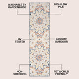 Flora Abstract Bold Mandala High-low Indoor/outdoor Area Rug
