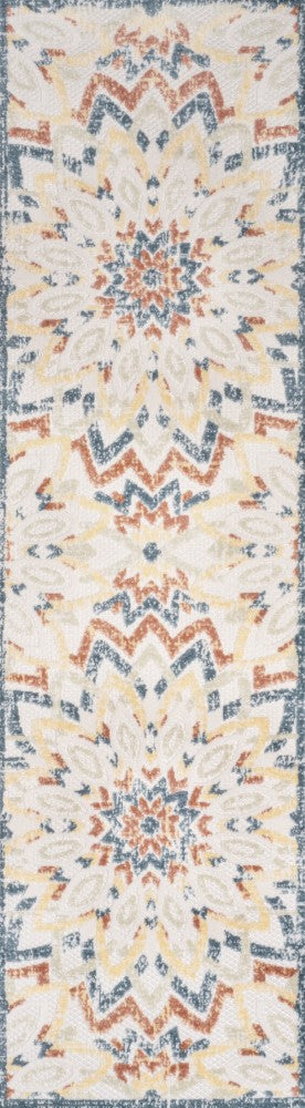 Flora Abstract Bold Mandala High-low Indoor/outdoor Area Rug