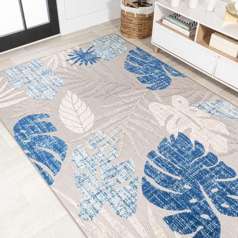 Monstera Tropical Leaf High-low Indoor/outdoor Area Rug