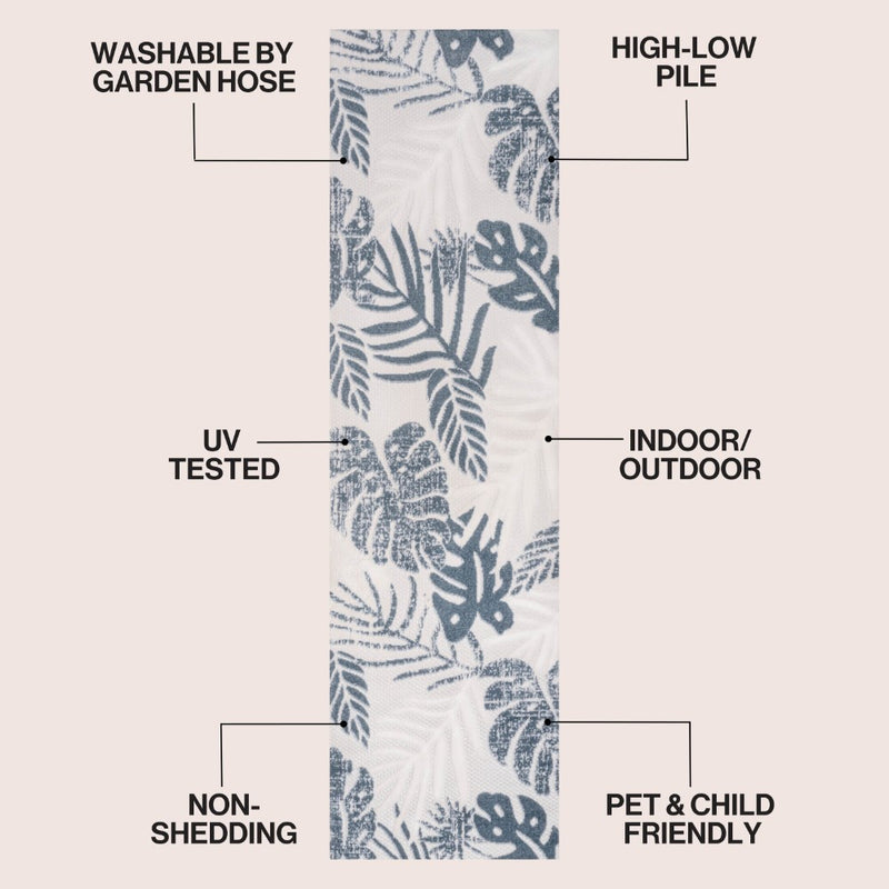 Monstera Tropical Leaf High-low Indoor/outdoor Area Rug