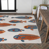 Algarve Modern Fish High-low Indoor/outdoor Area Rug