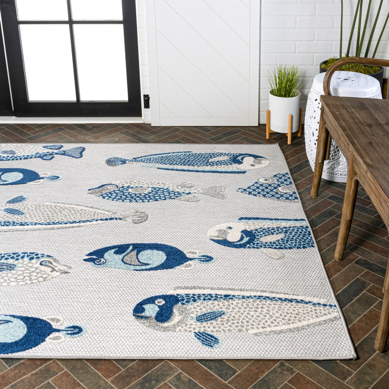 Algarve Modern Fish High-low Indoor/outdoor Area Rug