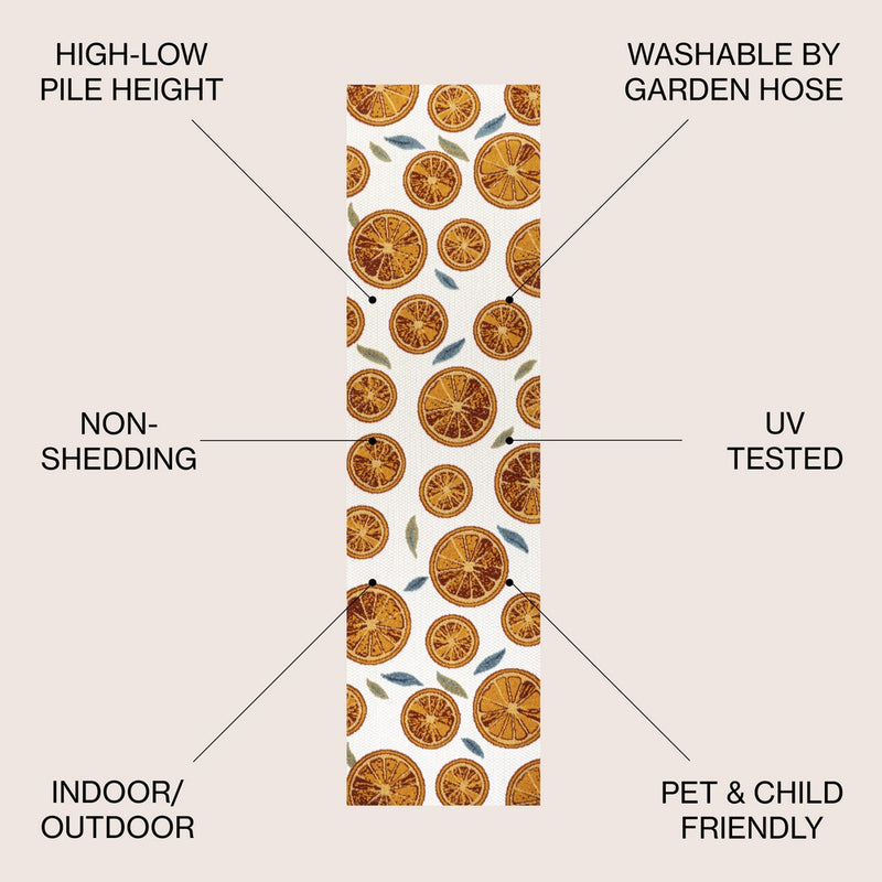Aranciata Citrus Slice High-low Indoor/outdoor Area Rug