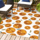 Aranciata Citrus Slice High-low Indoor/outdoor Area Rug