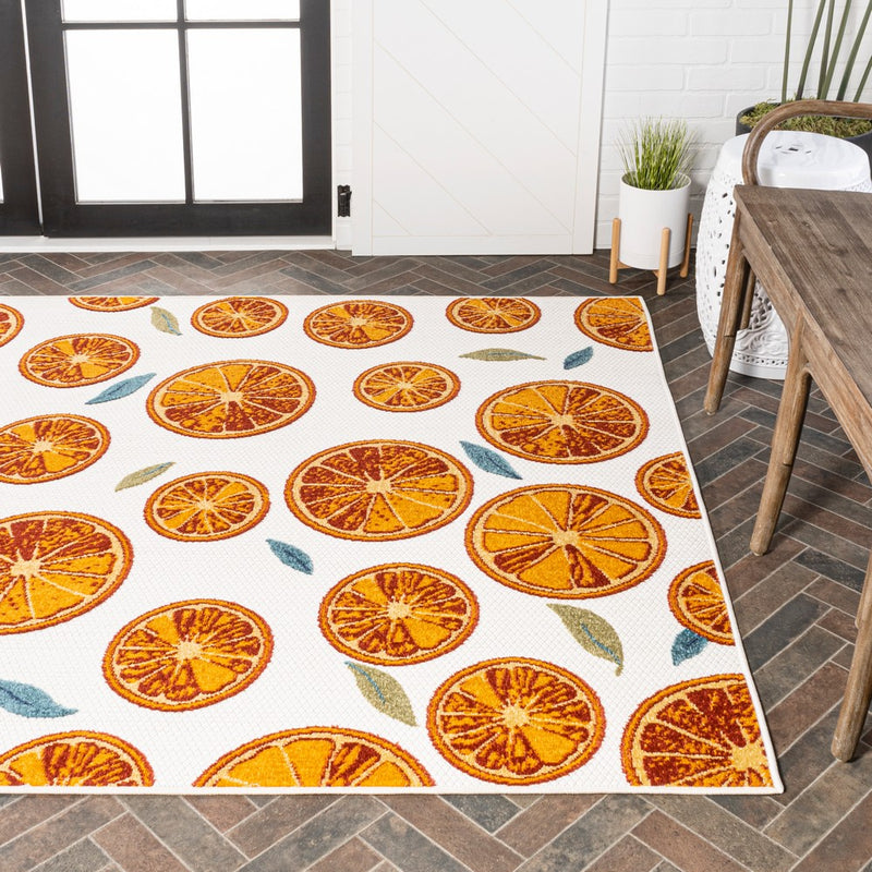 Aranciata Citrus Slice High-low Indoor/outdoor Area Rug