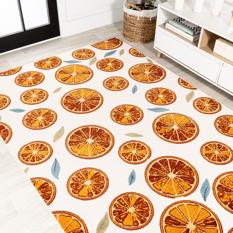 Aranciata Citrus Slice High-low Indoor/outdoor Area Rug