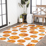 Aranciata Citrus Slice High-low Indoor/outdoor Area Rug