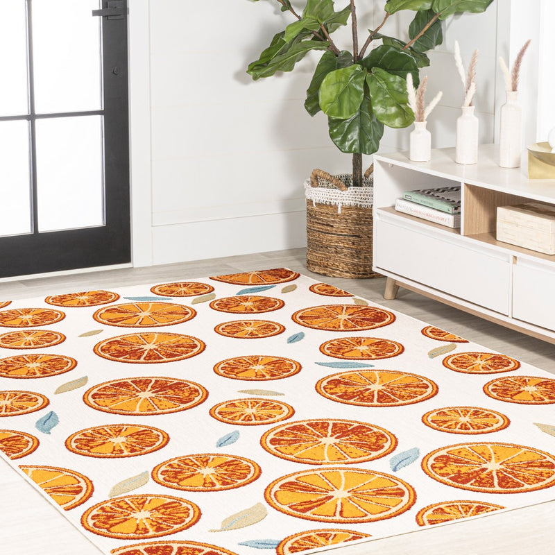Aranciata Citrus Slice High-low Indoor/outdoor Area Rug