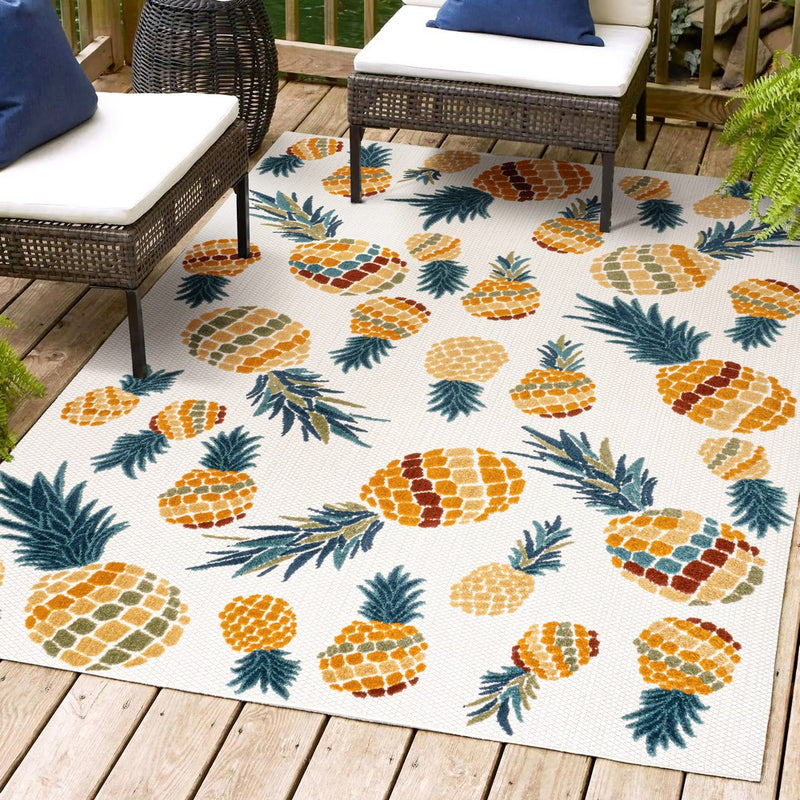 Ananas Bold Pineapple High-low Indoor/outdoor Area Rug