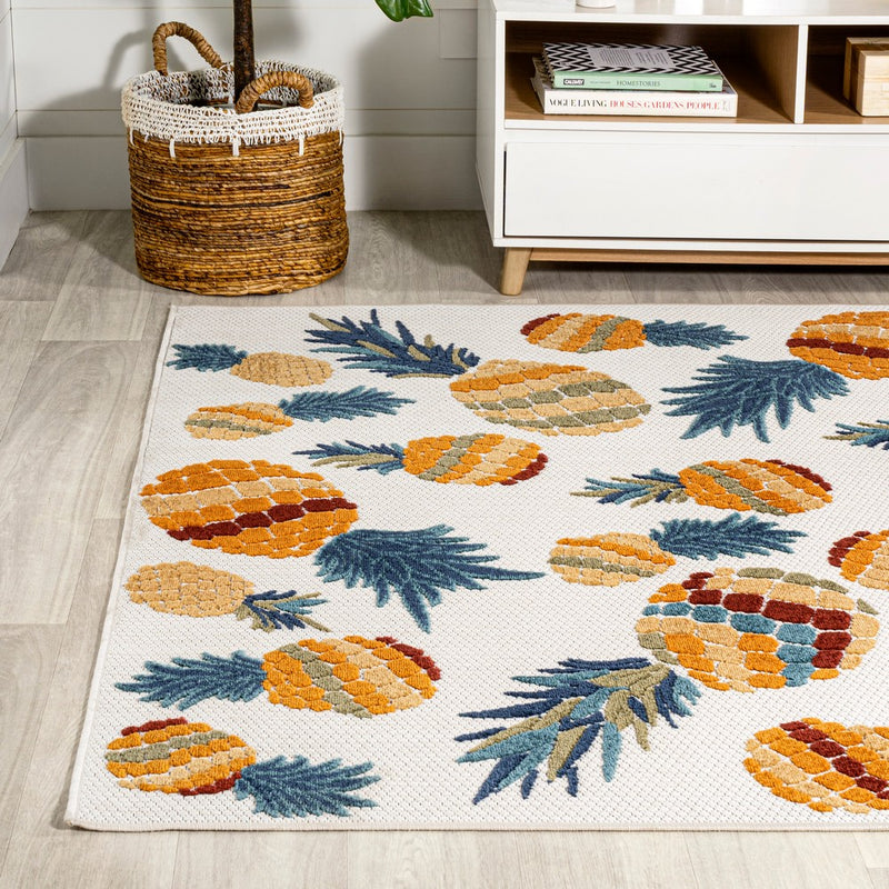Ananas Bold Pineapple High-low Indoor/outdoor Area Rug