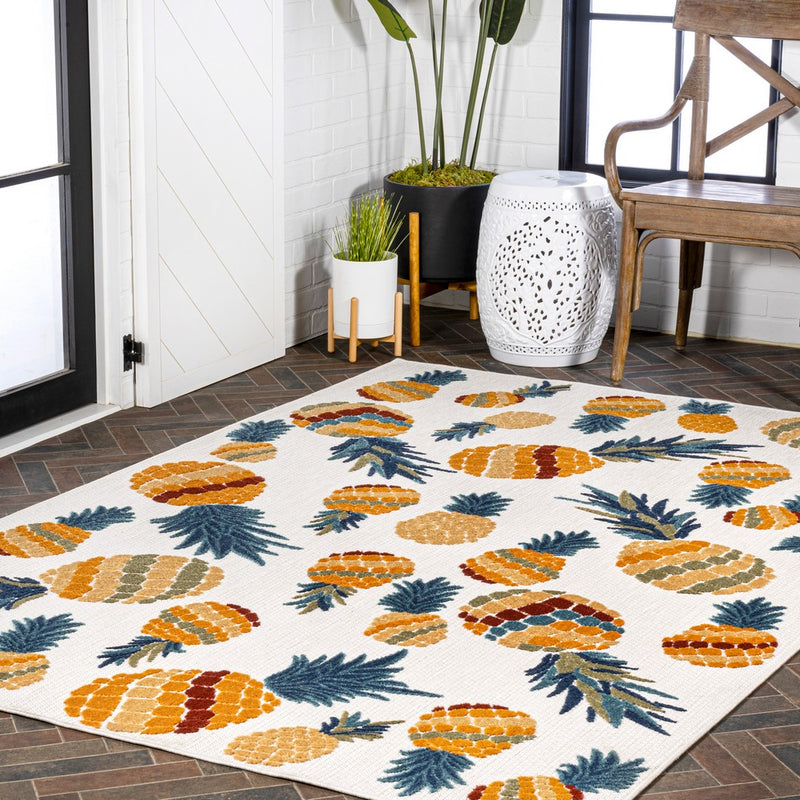 Ananas Bold Pineapple High-low Indoor/outdoor Area Rug