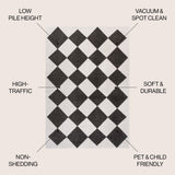Draper Classic Geometric Diamond Pattern Area Rug