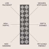 Draper Classic Geometric Diamond Pattern Area Rug