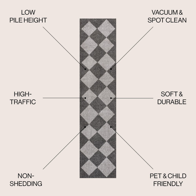 Draper Classic Geometric Diamond Pattern Area Rug