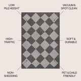 Draper Classic Geometric Diamond Pattern Area Rug