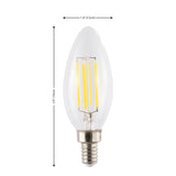 Vintage Non-Dimmable C35-4W LED Edison Glass Bulbs with E12 Base - JONATHAN Y