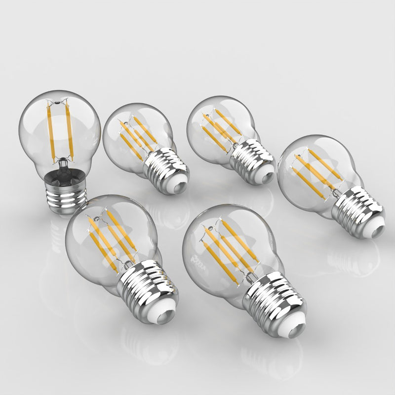 Classic Non-Dimmable G45-4W LED Edison Glass Bulbs with E26 Base - JONATHAN Y