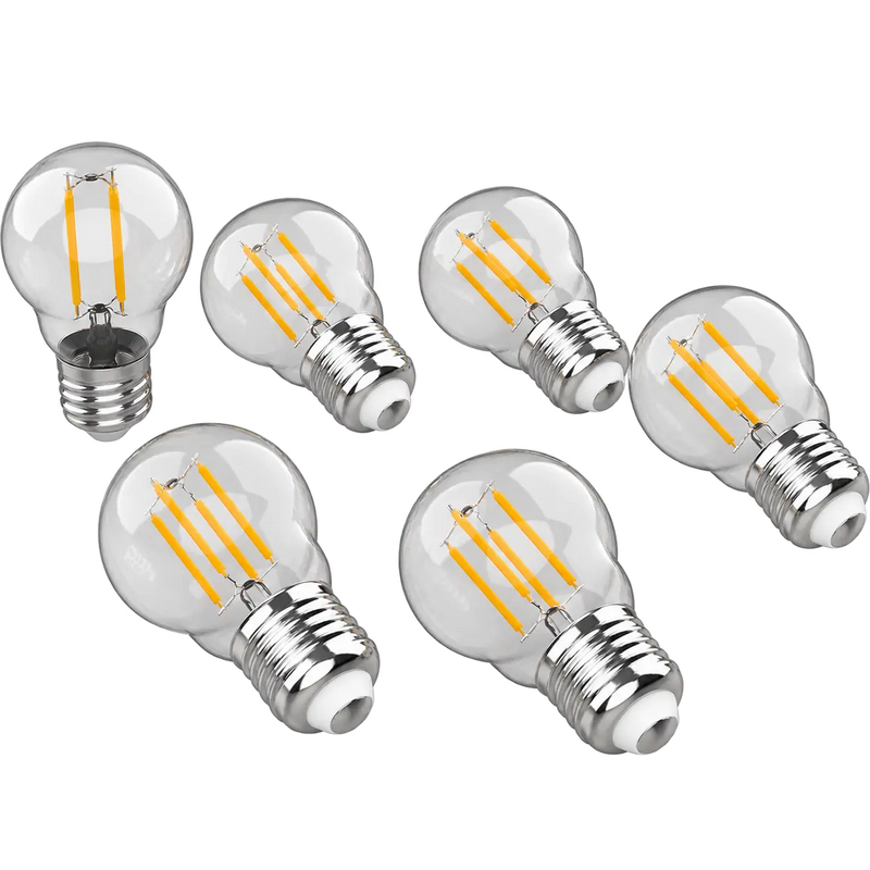 Classic Non-Dimmable G45-4W LED Edison Glass Bulbs with E26 Base