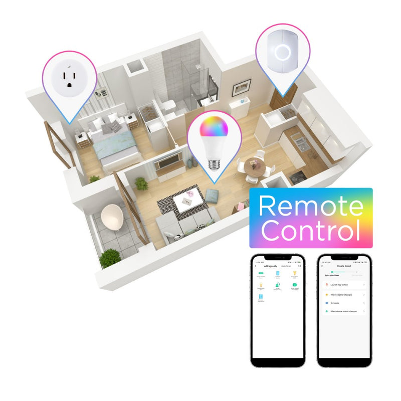 Smart A19 Dimmable Light Bulb - Dimmable Color Changing LED; Compatible with Alexa and Google Home Assistant - JONATHAN Y