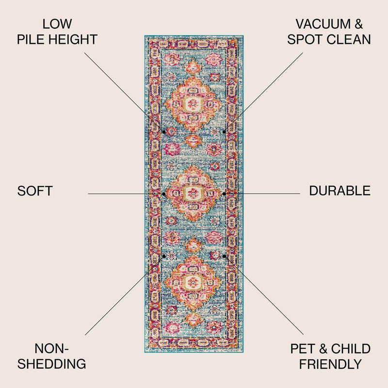 Bpl bohemian Flair Boho Vintage Medallion Area Rug