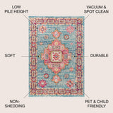 Bpl bohemian Flair Boho Vintage Medallion Area Rug