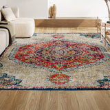Imara Bohemian Flair Boho Vintage Medallion Area Rug