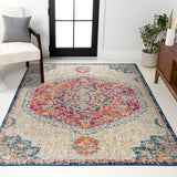 Imara Bohemian Flair Boho Vintage Medallion Area Rug