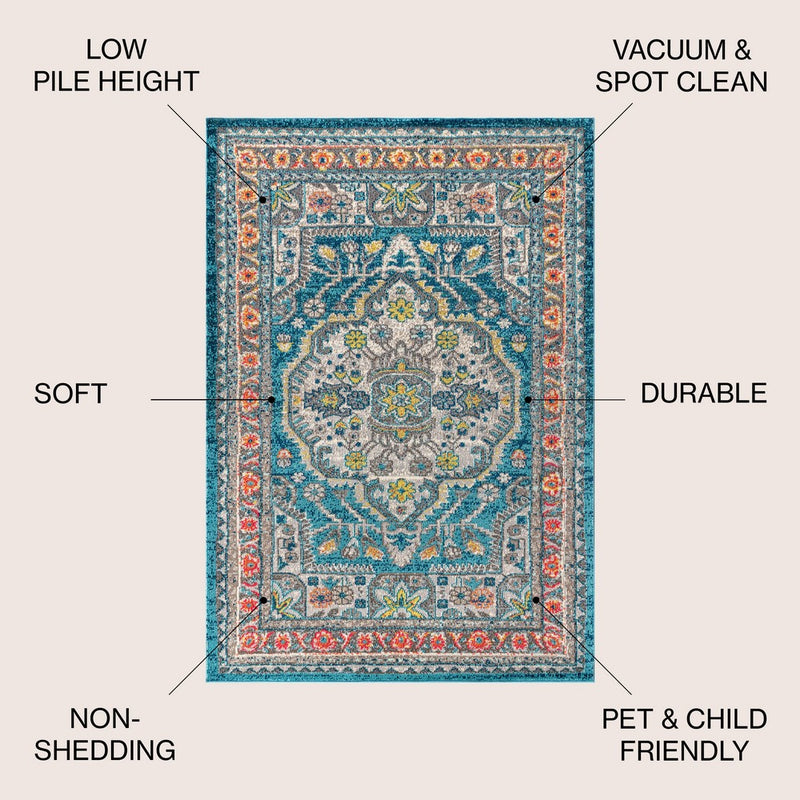 Kristina bohemian Flair Boho Vintage Medallion Area Rug
