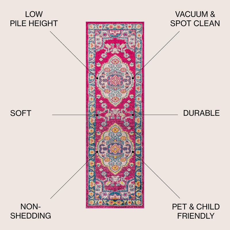 Kristina bohemian Flair Boho Vintage Medallion Area Rug