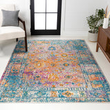 Vibrant bohemian Flair Boho Vintage Medallion Area Rug