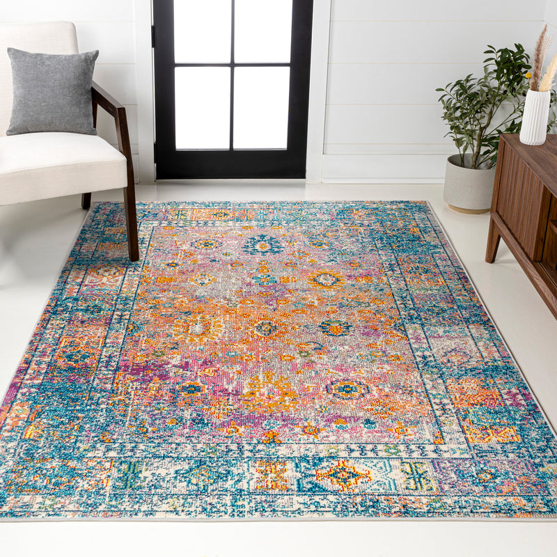 Vibrant bohemian Flair Boho Vintage Medallion Area Rug