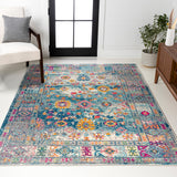 Vibrant bohemian Flair Boho Vintage Medallion Area Rug