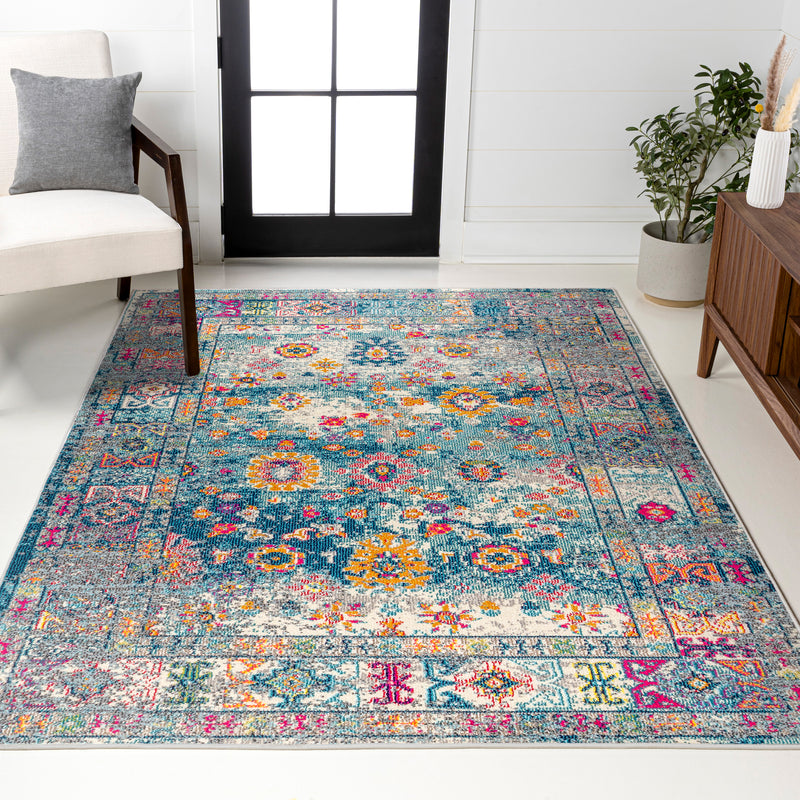 Vibrant bohemian Flair Boho Vintage Medallion Area Rug