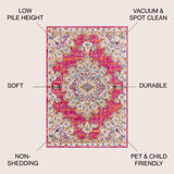 Leann bohemian Flair Boho Vintage Medallion Area Rug